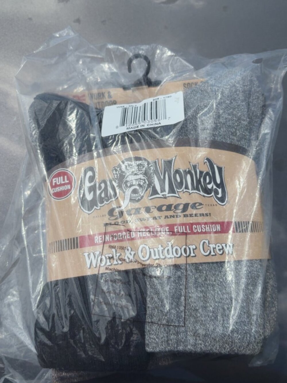 Gas Monkey Garage Work & Outdoor Crew Socks  5 pack